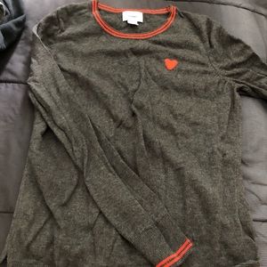 Grey Heart Sweater